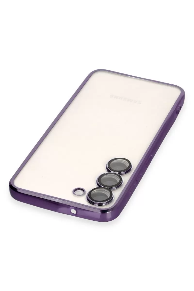 Newface Samsung Galaxy S23 Plus Kılıf Razer Lensli Silikon - Mor
