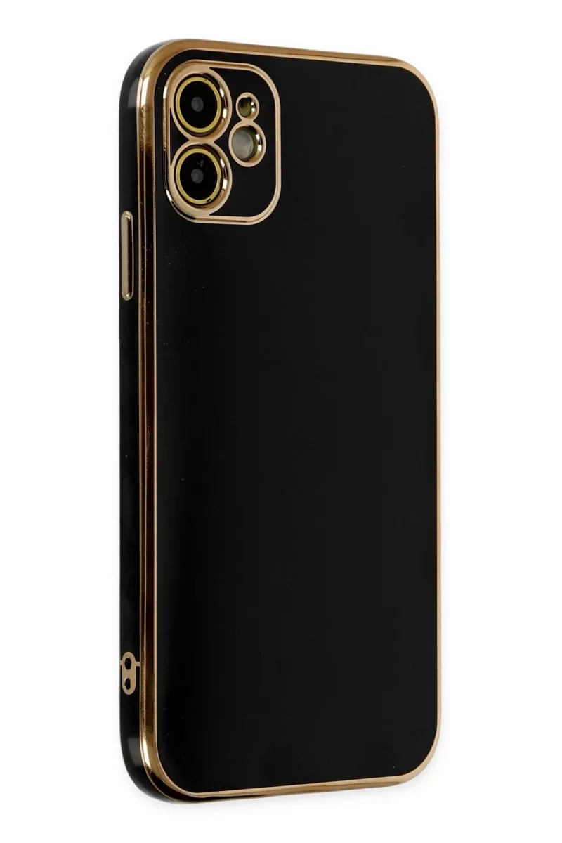 Newface Apple iPhone 12 Kılıf Volet Silikon - Siyah
