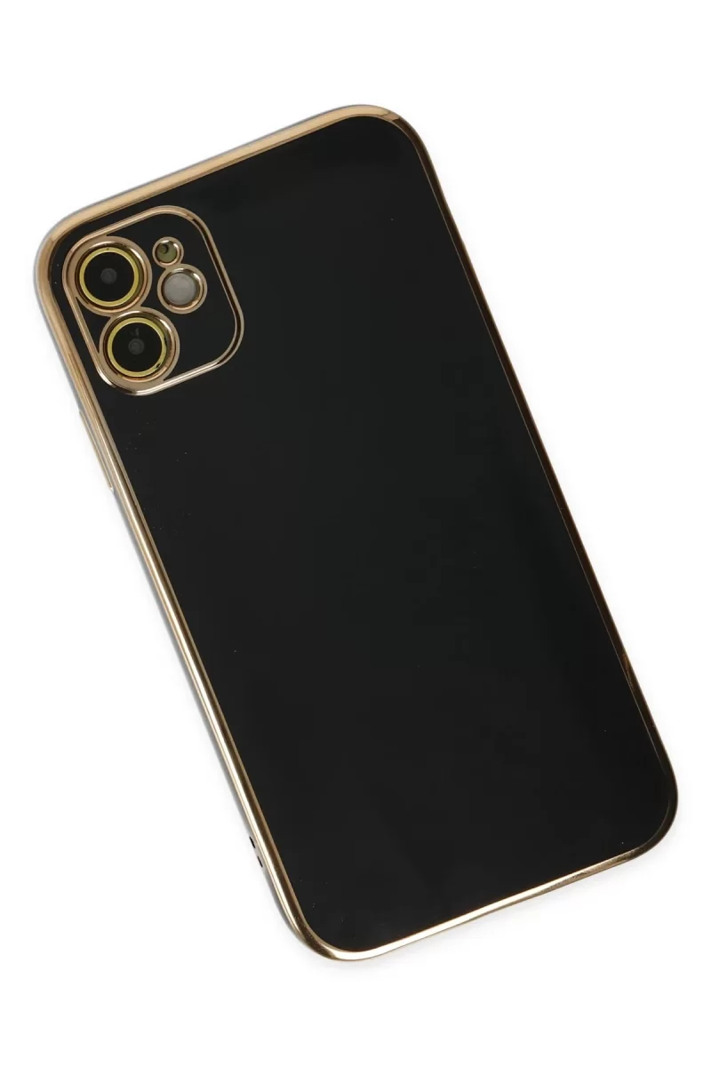Newface Apple iPhone 12 Kılıf Volet Silikon - Siyah