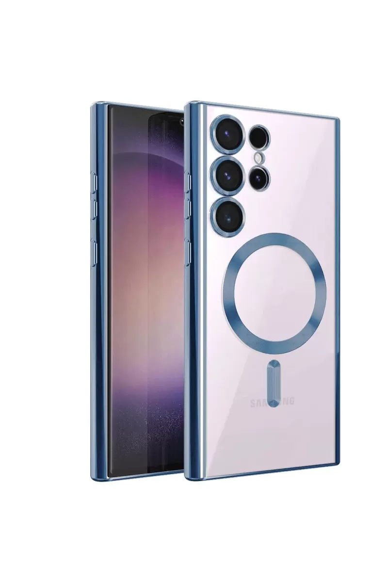 Newface Samsung Galaxy S22 Ultra Kılıf Kross Magneticsafe Kapak - Sierra Blue