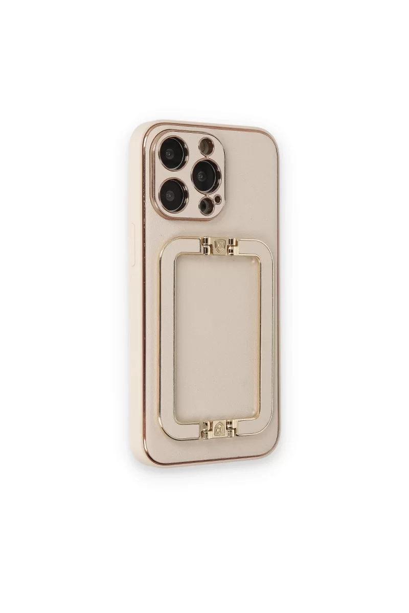 Newface Apple iPhone 14 Pro Kılıf Coco Elit Kapak - Gold
