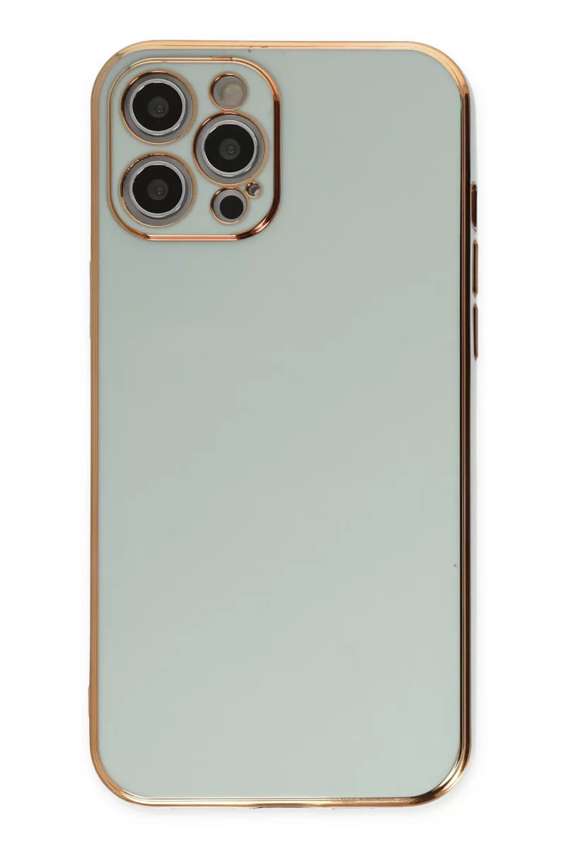 Newface Apple iPhone 12 Pro Kılıf Volet Silikon - Açık Yeşil