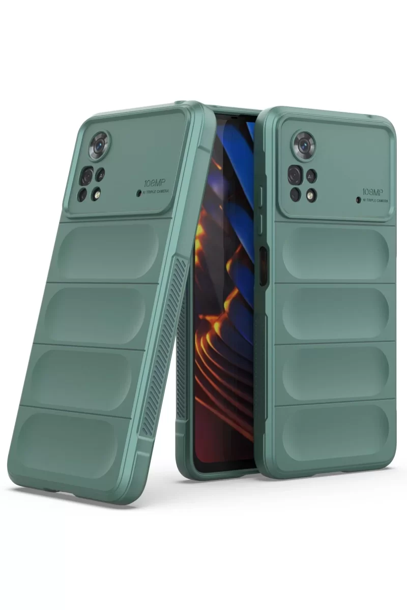 Newface Xiaomi Poco X4 Pro 5G Kılıf Optimum Silikon - Koyu Yeşil