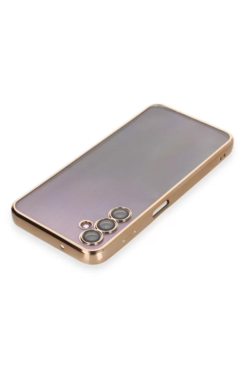 Newface Samsung Galaxy A14 4G Kılıf Razer Lensli Silikon - Gold