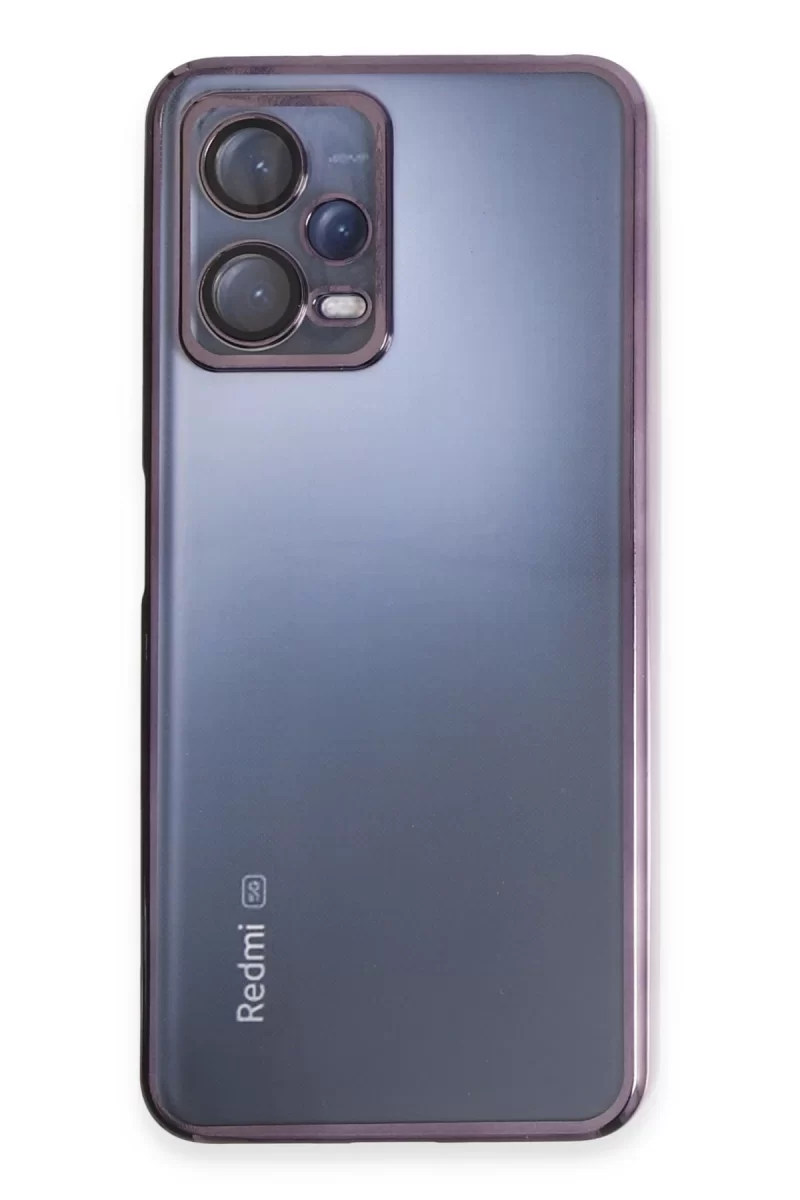 Newface Xiaomi Redmi Note 12 5G Kılıf Razer Lensli Silikon - Mor