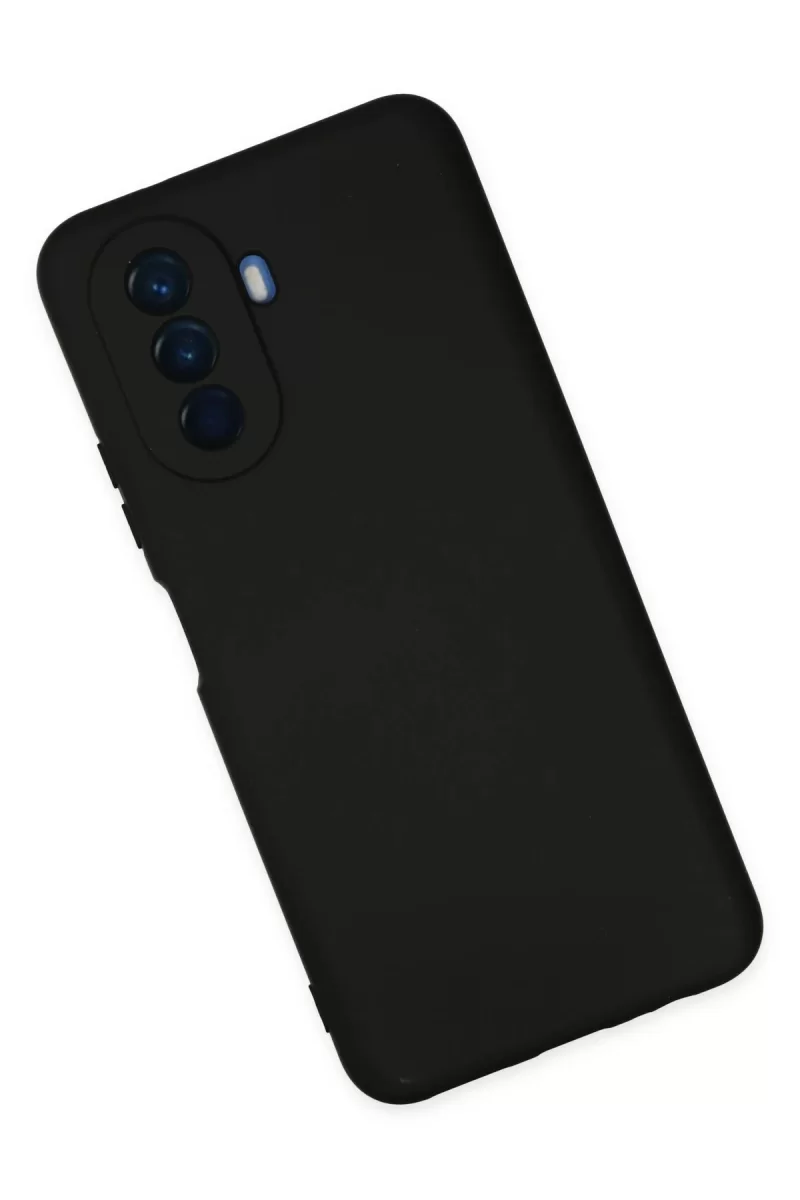 Newface Huawei Nova Y70 Kılıf Nano içi Kadife Silikon - Siyah