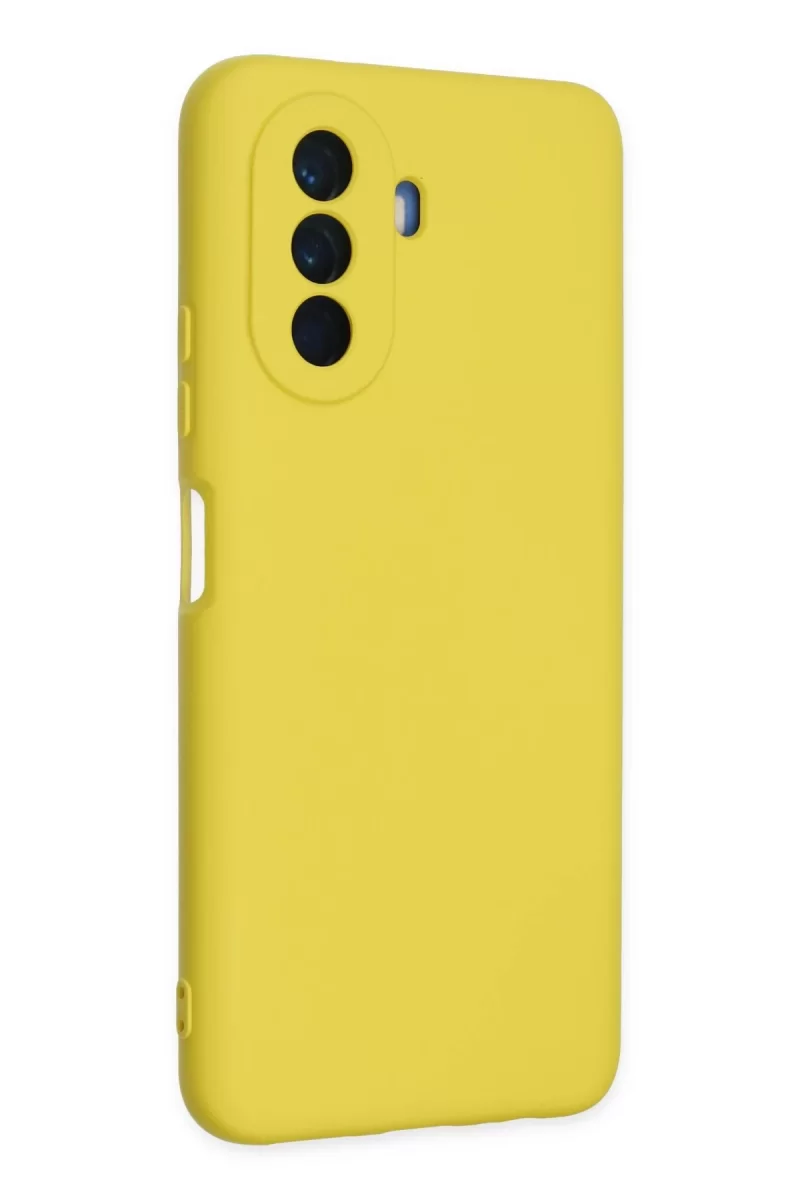 Newface Huawei Nova Y70 Kılıf Nano içi Kadife Silikon - Sarı