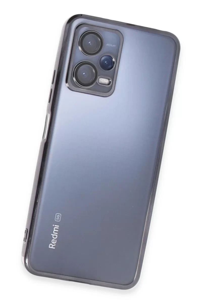 Newface Xiaomi Redmi Note 12 Pro 5G Kılıf Razer Lensli Silikon - Siyah