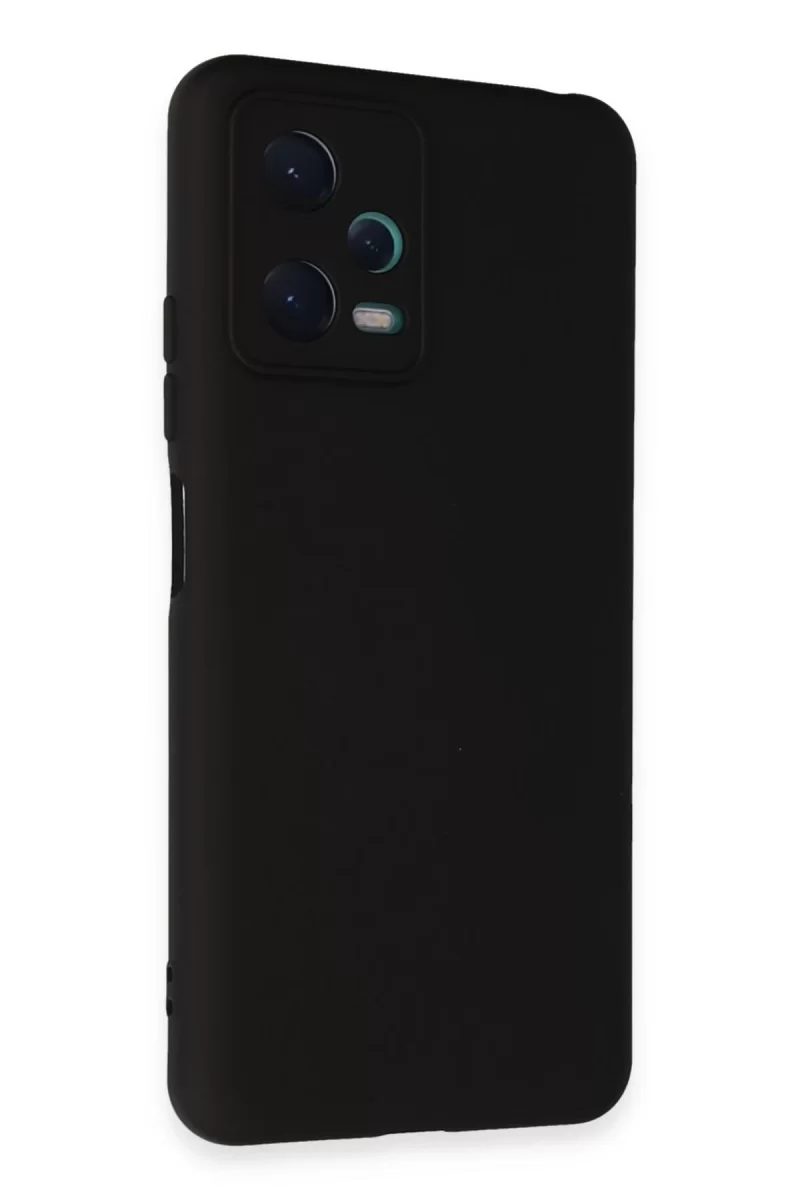 Newface Xiaomi Redmi Note 12 5G Kılıf Nano içi Kadife Silikon - Siyah