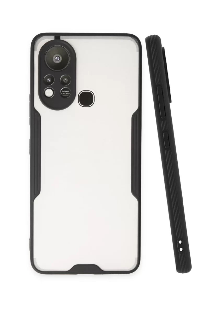 Newface İnfinix Hot 11s Kılıf Platin Silikon - Siyah