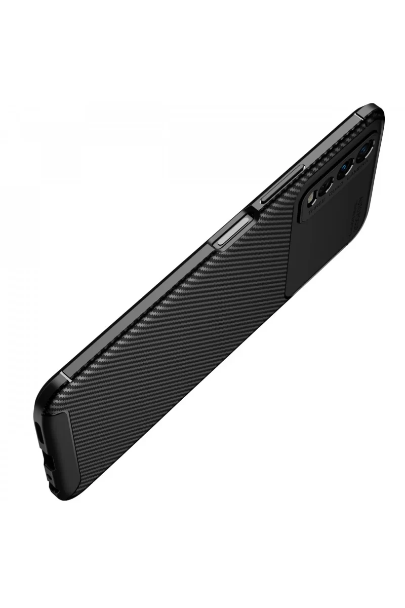 Newface Vivo Y11S Kılıf Auto Focus Karbon Kapak - Siyah
