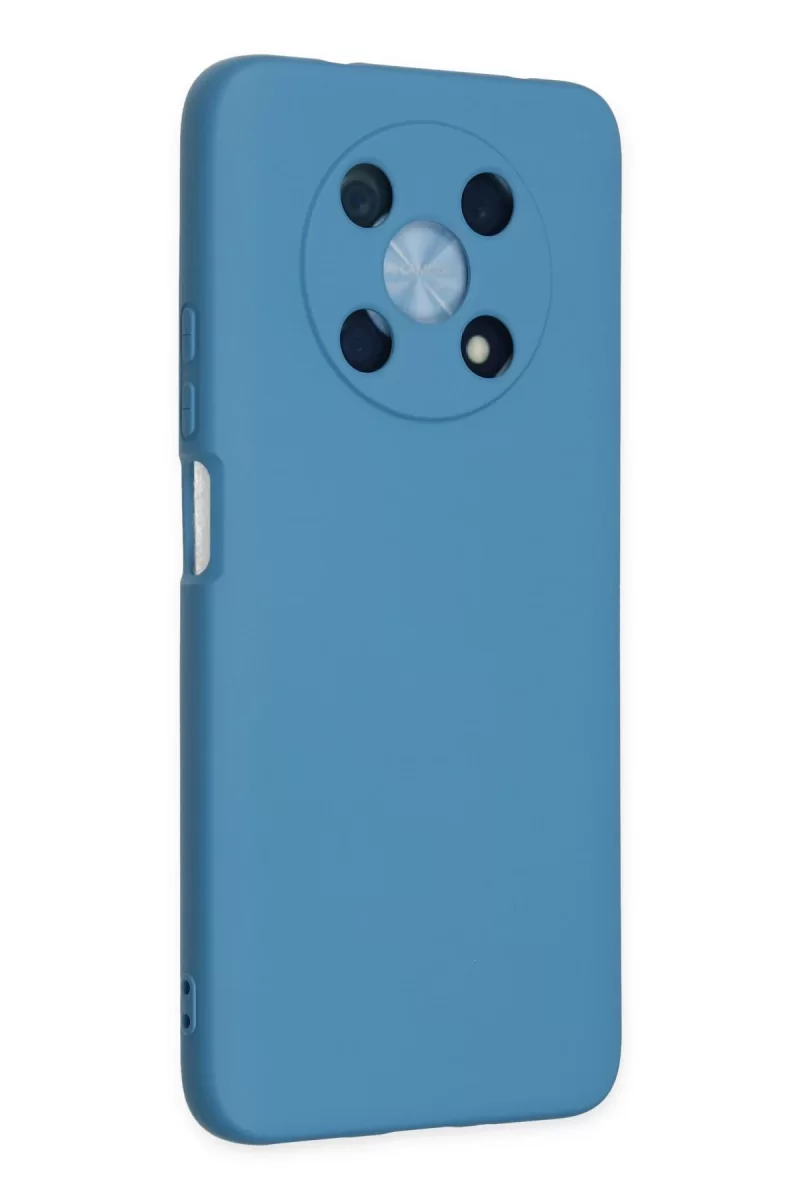 Newface Huawei Nova Y90 Kılıf Nano içi Kadife Silikon - Mavi