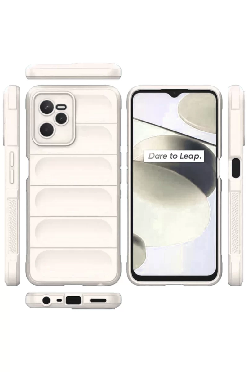 Newface Realme C35 Kılıf Optimum Silikon - Krem