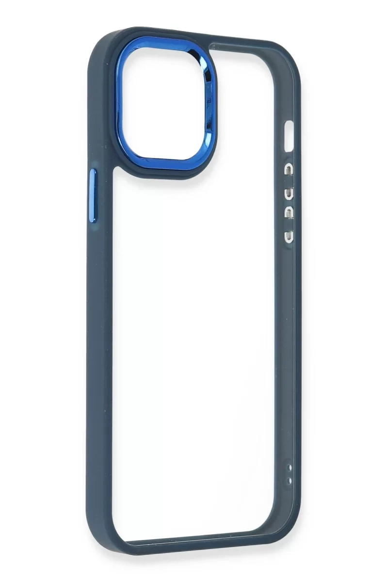 Newface Apple iPhone 12 Pro Max Kılıf Dora Kapak - Mavi