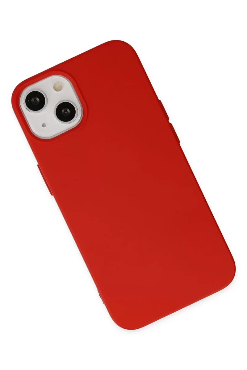 Newface Apple iPhone 14 Kılıf Nano içi Kadife Silikon - Kırmızı