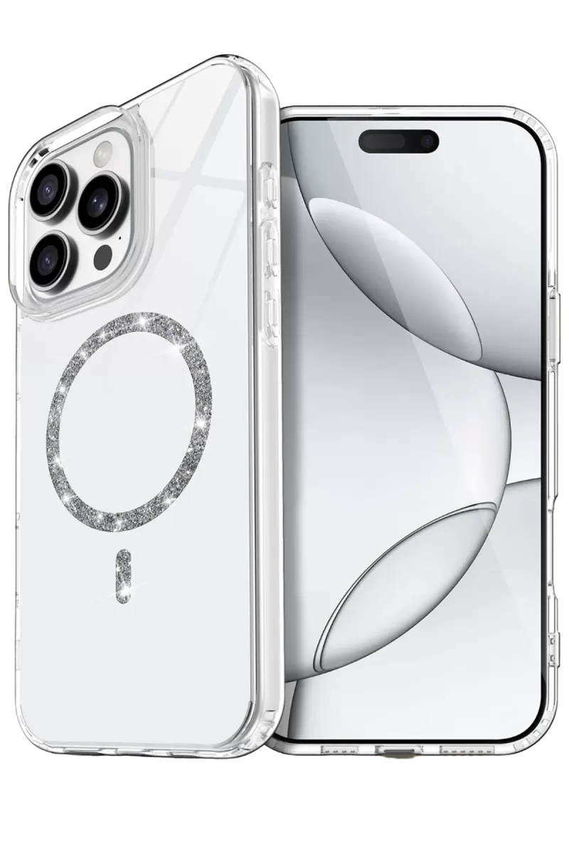 Newface Apple iPhone 14 Pro Max Live Diamond Magsafe Kapak - Şeffaf