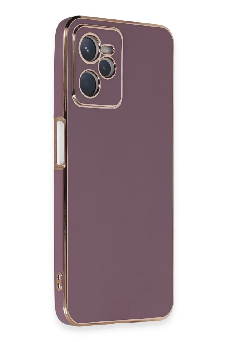 Newface Realme C35 Kılıf Volet Silikon - Mor