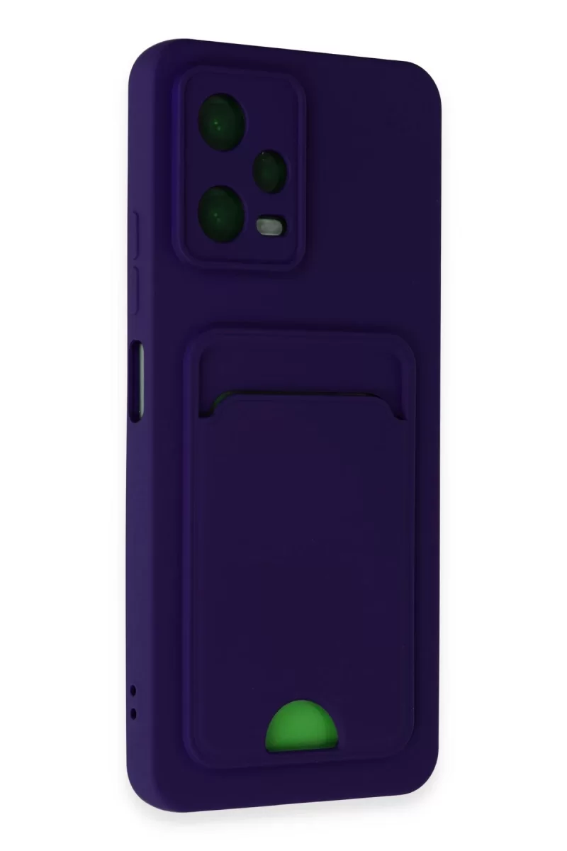 Newface Xiaomi Poco X5 5G Kılıf Kelvin Kartvizitli Silikon - Derin Mor