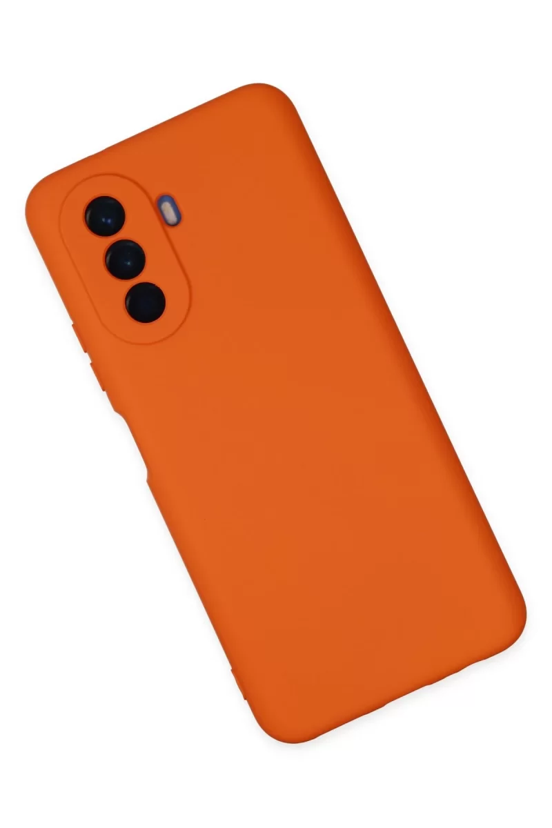 Newface Huawei Nova Y70 Kılıf Nano içi Kadife Silikon - Turuncu