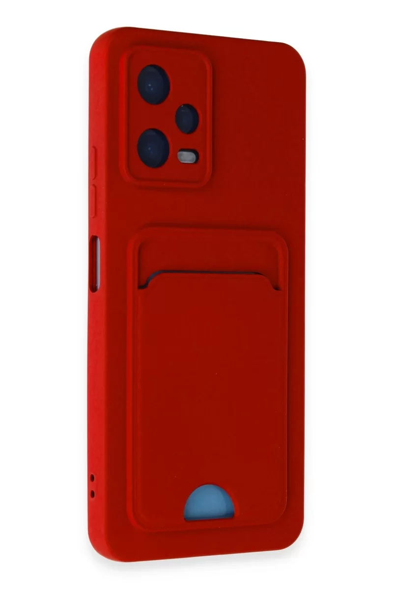 Newface Xiaomi Poco X5 5G Kılıf Kelvin Kartvizitli Silikon - Kırmızı