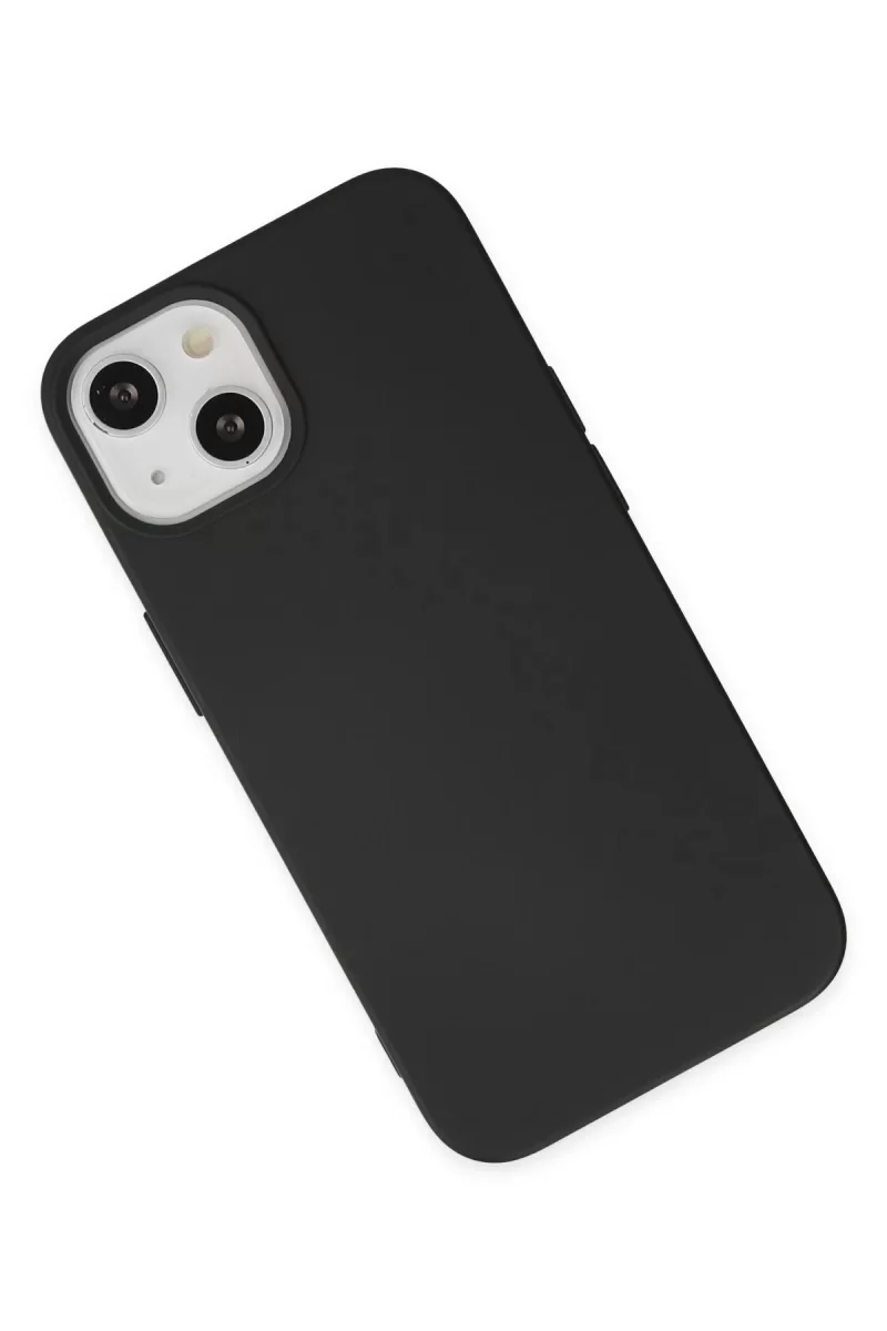 Newface Apple iPhone 14 Plus Kılıf Nano içi Kadife Silikon - Siyah