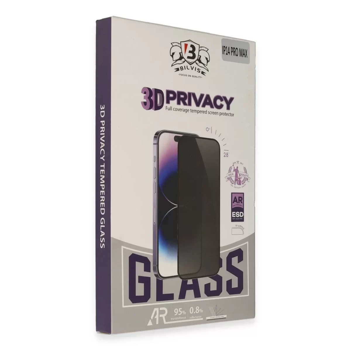 Newface Apple iPhone 15 Pro Max Bilvis 3D Hayalet Cam Ekran Koruyucu