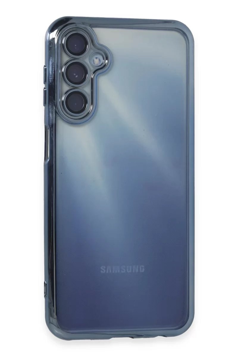 Newface Samsung Galaxy A25 5G Kılıf Razer Lensli Silikon - Açık Mavi