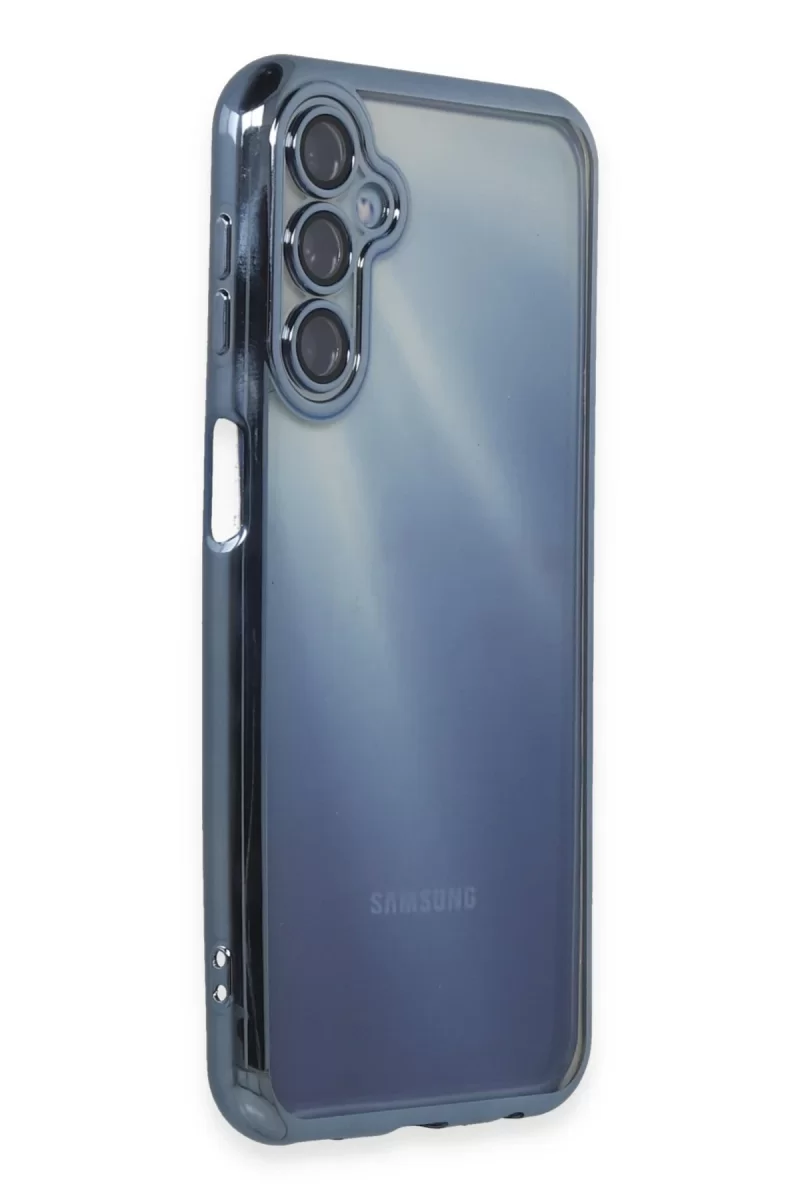 Newface Samsung Galaxy A25 5G Kılıf Razer Lensli Silikon - Açık Mavi