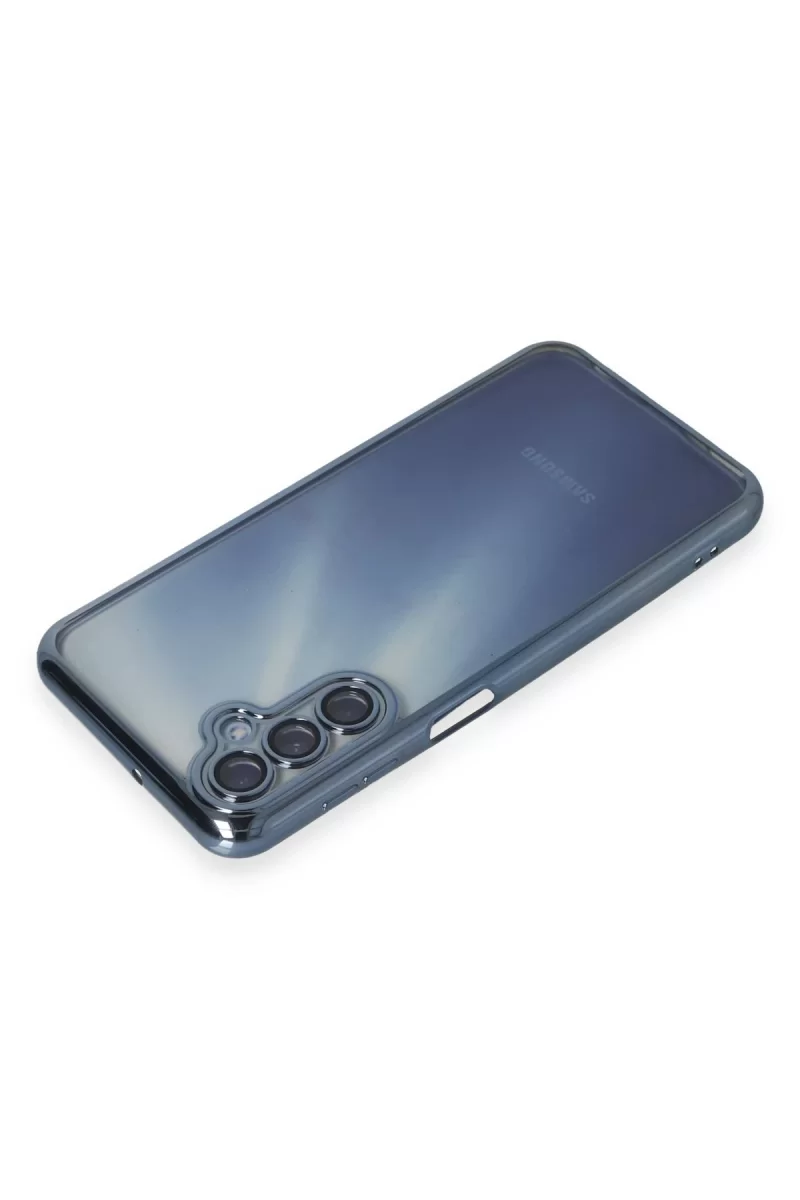 Newface Samsung Galaxy A25 5G Kılıf Razer Lensli Silikon - Açık Mavi