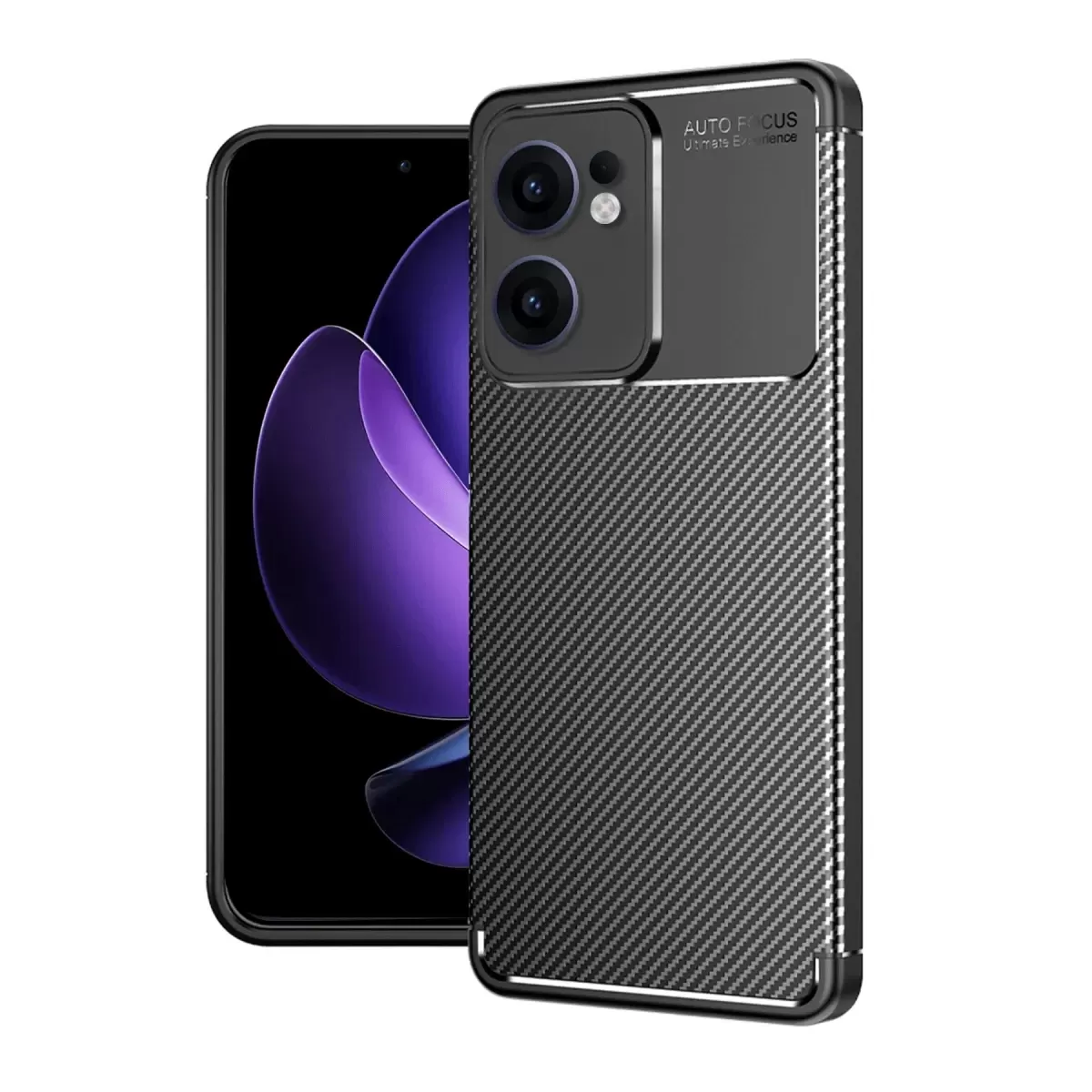 Newface Oppo Reno 13F Kılıf Auto Focus Karbon Kapak - Siyah