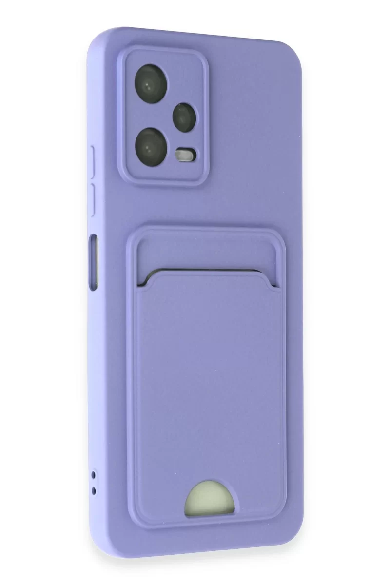 Newface Xiaomi Poco X5 5G Kılıf Kelvin Kartvizitli Silikon - Lila
