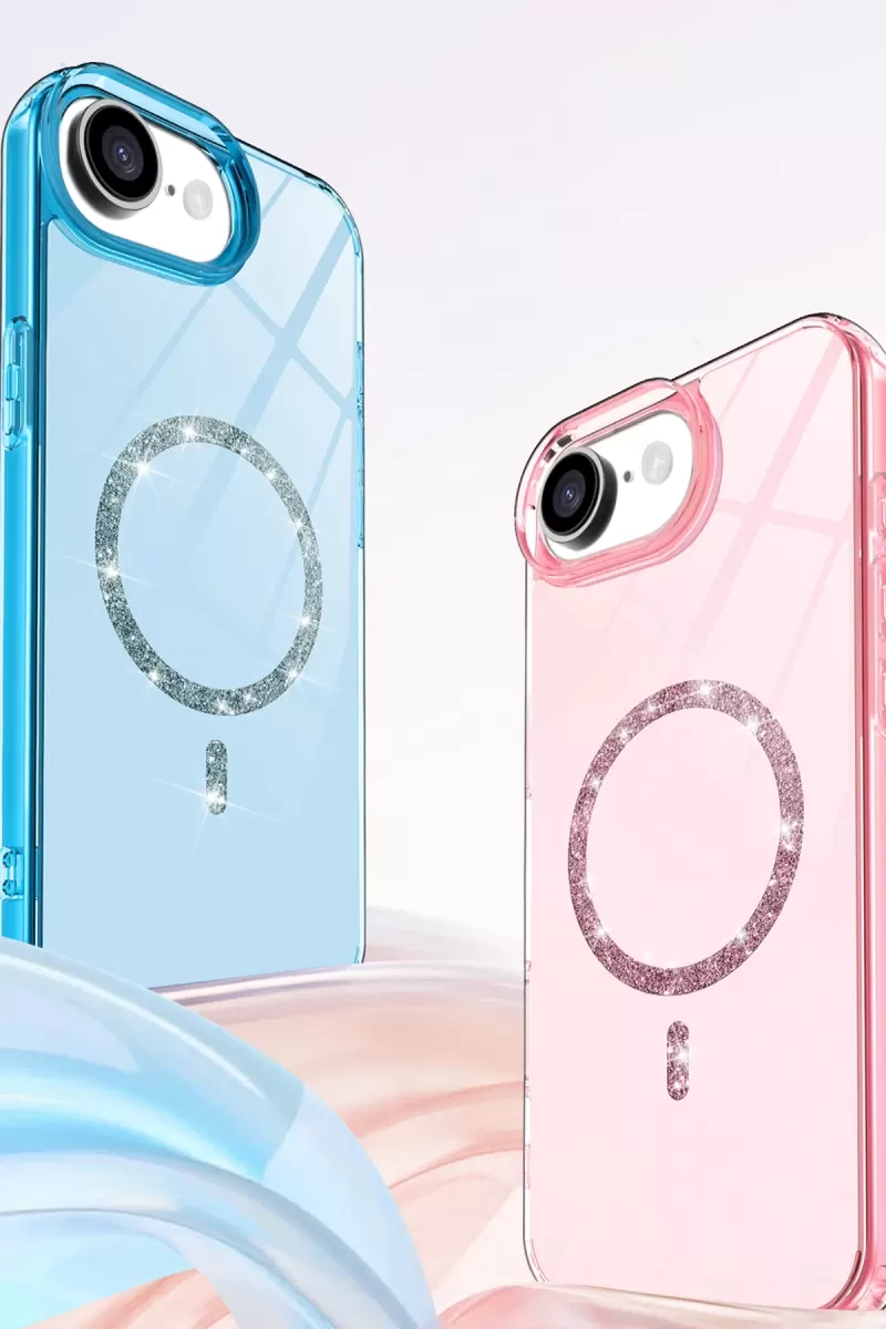 Newface Apple iPhone 16E Live Diamond Magsafe Kapak - Siyah