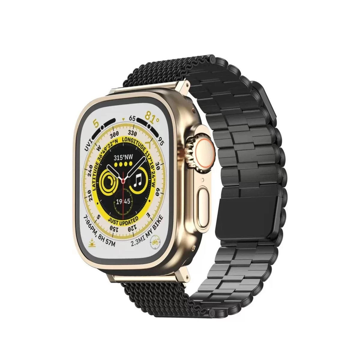 Newface Apple Watch 42mm Ascend Metal Kordon - Siyah