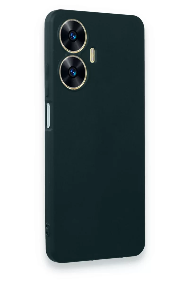 Newface Realme C55 Kılıf First Silikon - Koyu Yeşil