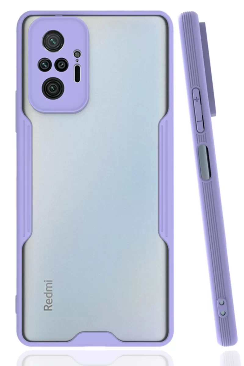 Newface Xiaomi Redmi Note 10 Pro Kılıf Platin Silikon - Lila