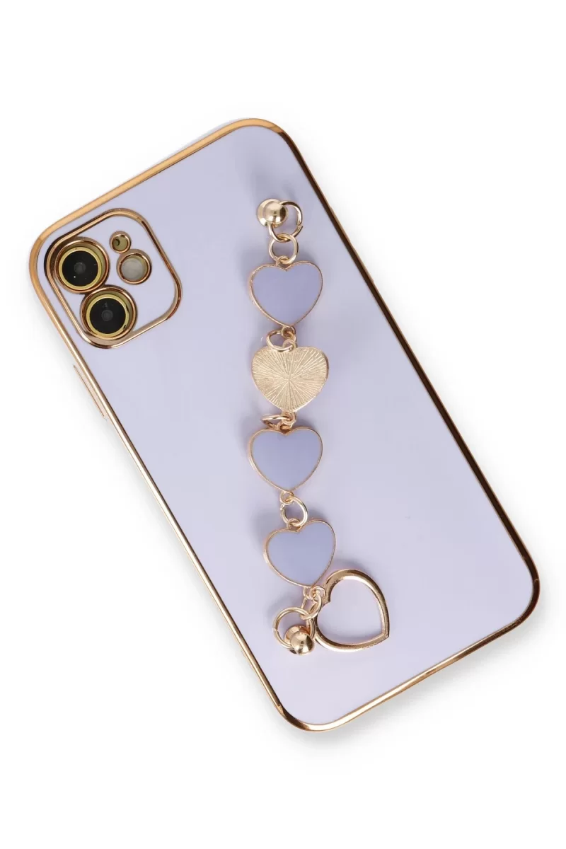 Newface Apple iPhone 12 Kılıf Esila Silikon - Lila
