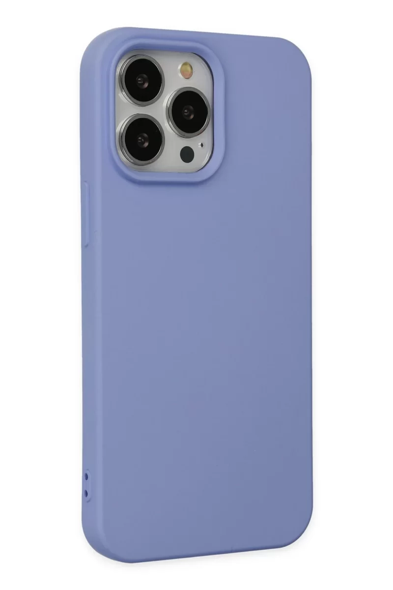 Newface Apple iPhone 14 Pro Max Kılıf Nano içi Kadife Silikon - Lila