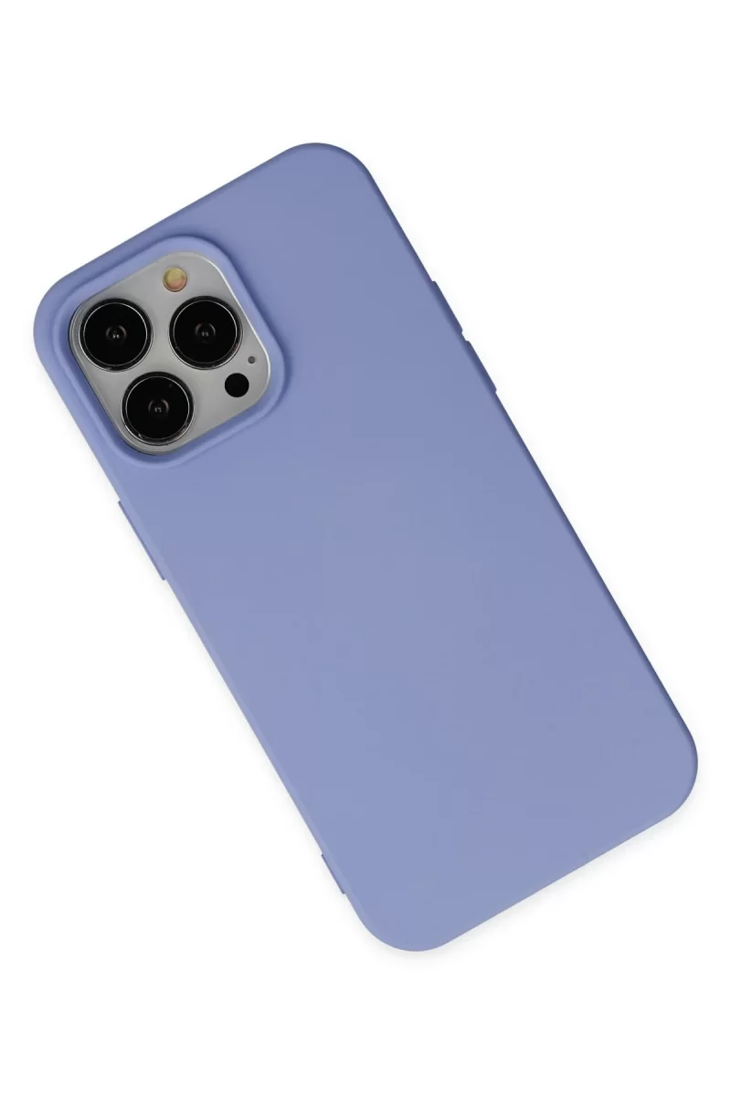 Newface Apple iPhone 14 Pro Max Kılıf Nano içi Kadife Silikon - Lila