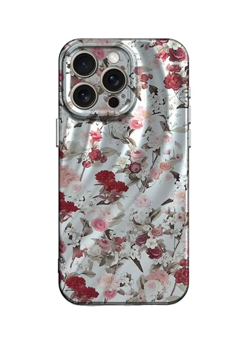 Newface Apple iPhone 14 Pro Max Kılıf Crew Desenli Kapak - Çiçek