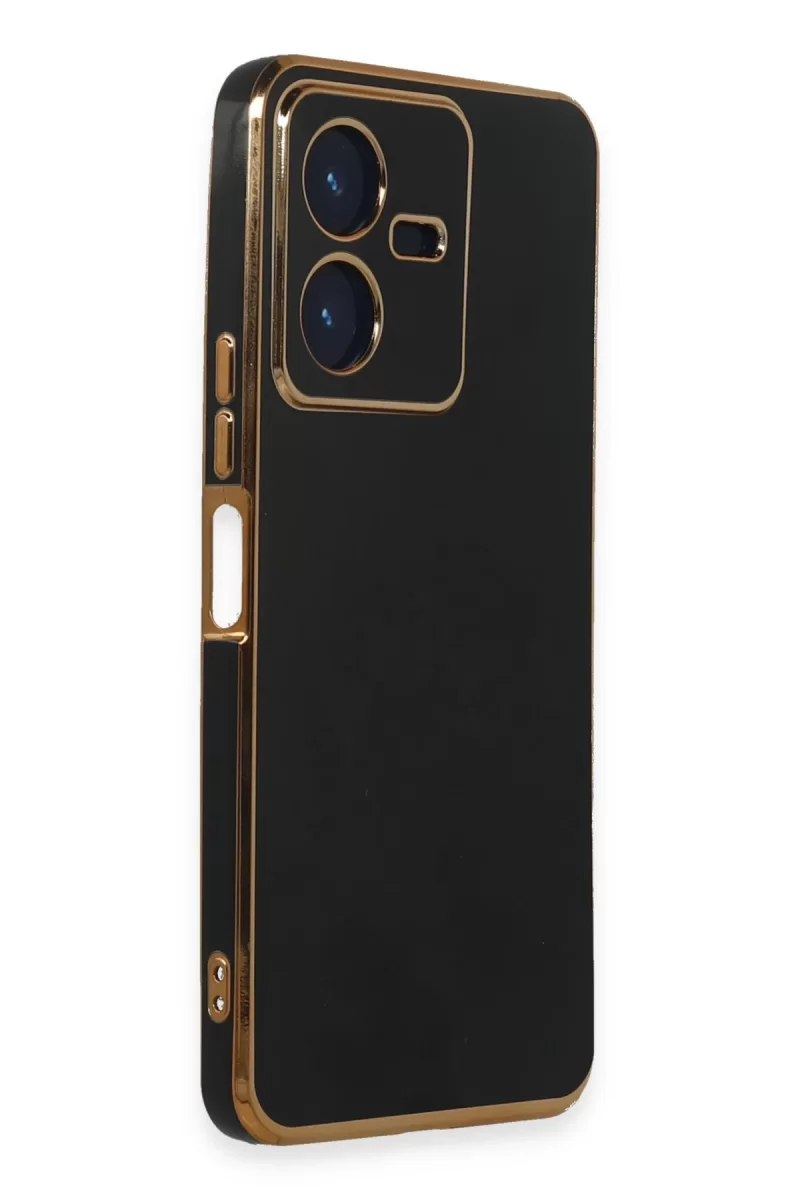 Newface Vivo Y22 2022 Kılıf Volet Silikon - Siyah