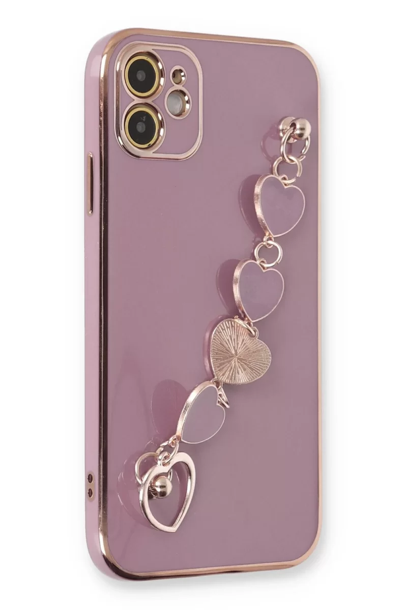 Newface Apple iPhone 12 Kılıf Esila Silikon - Mor