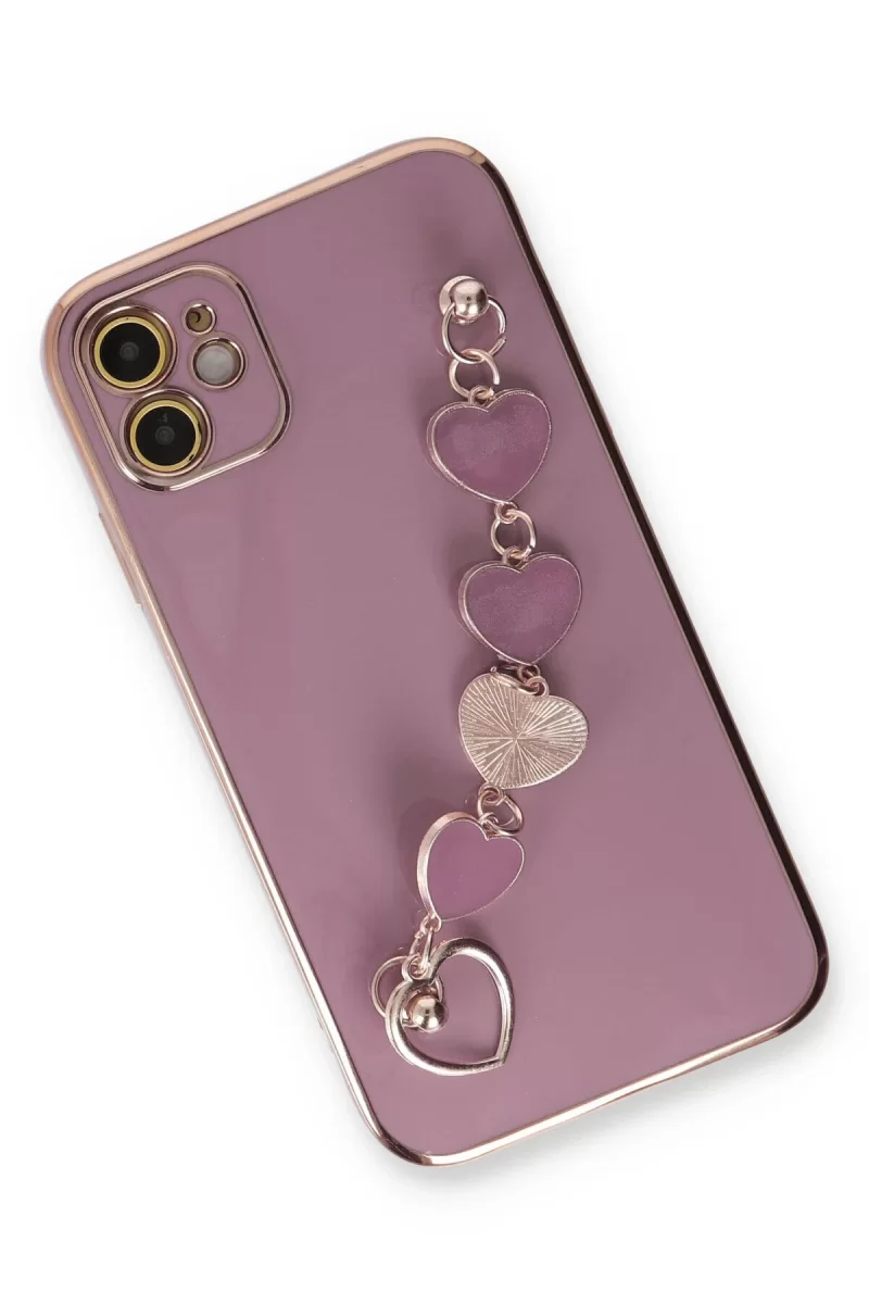 Newface Apple iPhone 12 Kılıf Esila Silikon - Mor