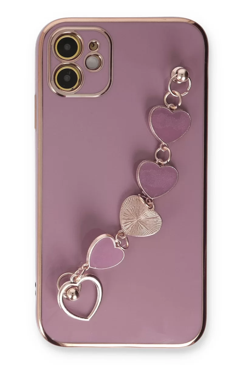 Newface Apple iPhone 12 Kılıf Esila Silikon - Mor