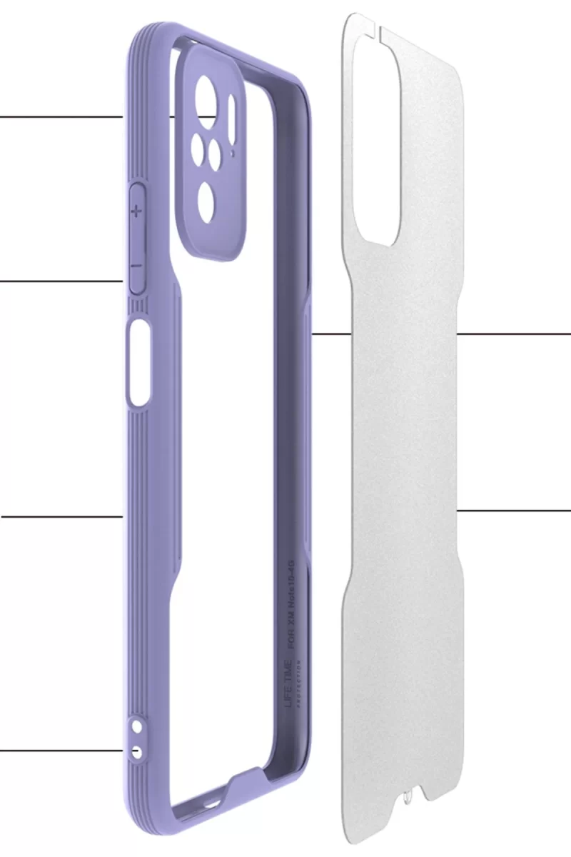 Newface Xiaomi Redmi Note 10 Kılıf Platin Silikon - Sarı