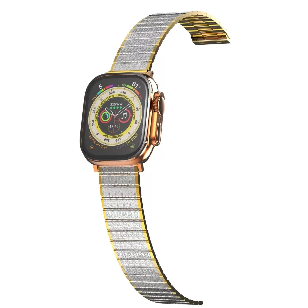 Newface Apple Watch 38mm Made Metal Kordon - Gümüş-Gold