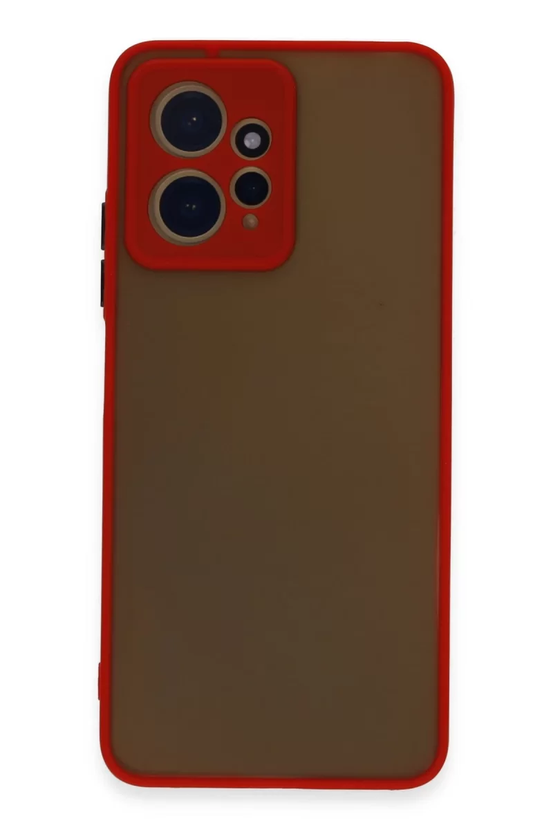 Newface Xiaomi Redmi Note 12 4G Kılıf Montreal Silikon Kapak - Kırmızı