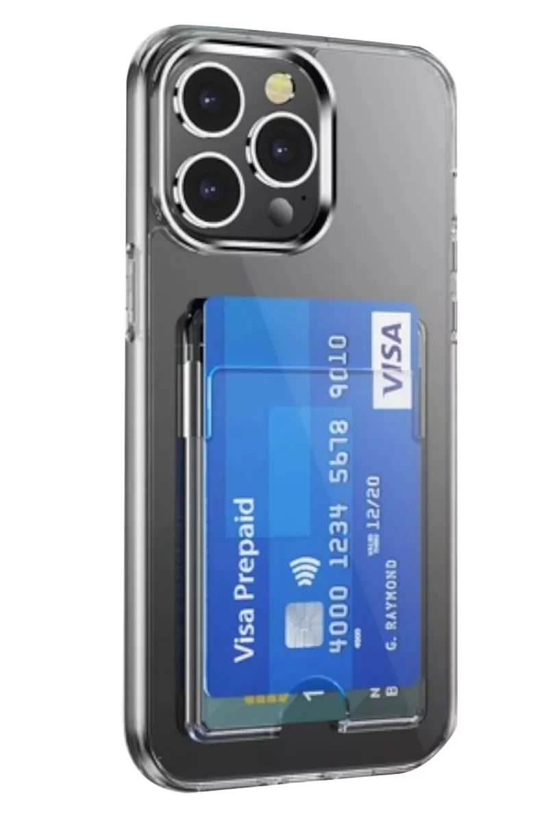 Newface Apple iPhone 14 Pro Kılıf Kart Şeffaf Silikon - Şeffaf