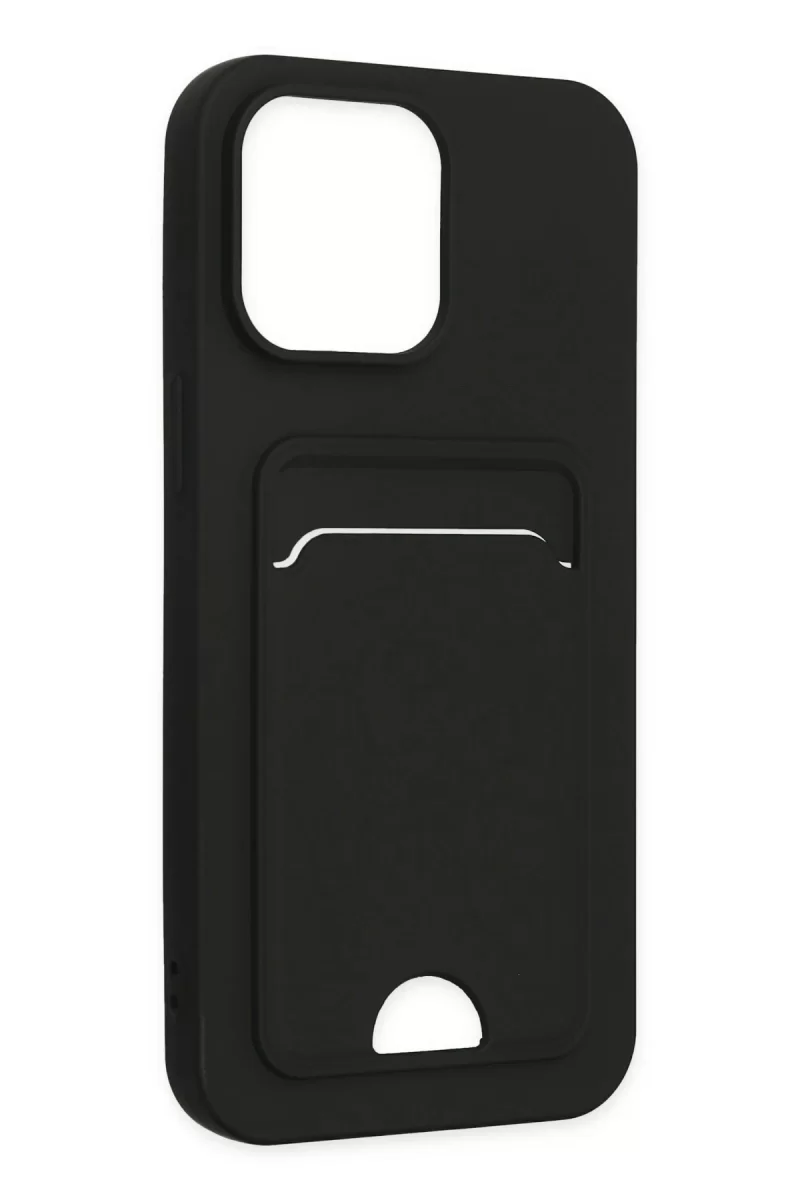Newface Apple iPhone 14 Pro Kılıf Kelvin Kartvizitli Silikon - Siyah