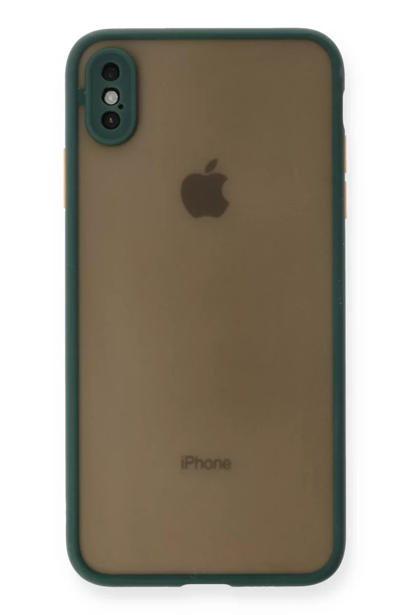 Newface Apple iPhone XS Max Kılıf Montreal Silikon Kapak - Yeşil