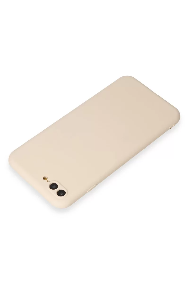 Newface Apple iPhone 7 Plus Kılıf First Silikon - Krem